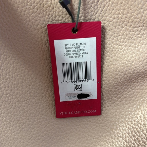 Vince Camuto 100% leather baby soft pink tote computer bag purse - Picture 8 of 8